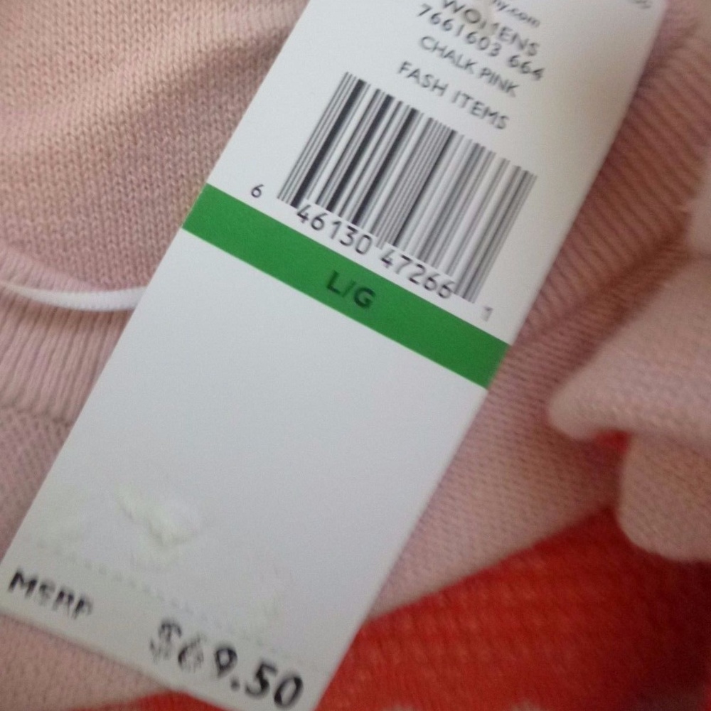 Tommy Hilfiger Sweater size L Pink Coral Striped - Picture 6 of 7